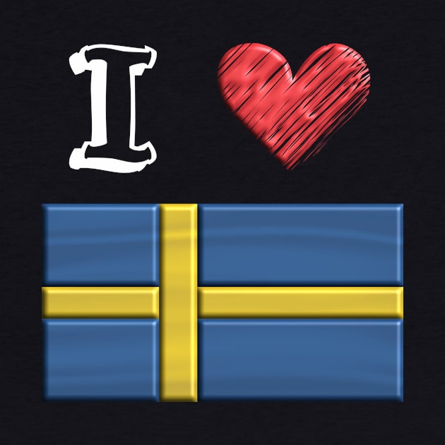 I love Flag from Schweden by JG0815Designs
